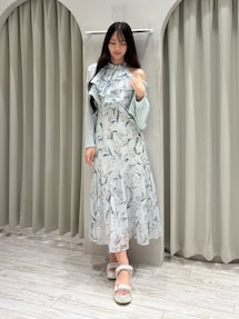 花柄アメスリラッフルワンピース｜マーキュリーデュオ（MERCURYDUO
