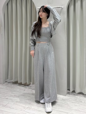 「FILA（フィラ）のアイテム」を使った、髙橋友美さん（レディース・165cm）の冬コーディネート