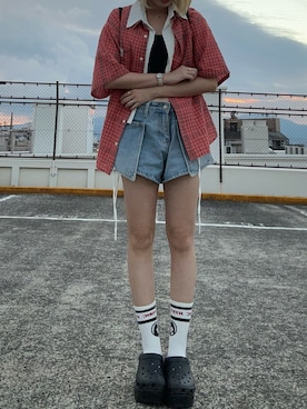 「アイテム（レッグウェア）」を使った、mami21oさん（レディース・163cm・10代）の秋コーディネート