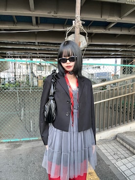 「アイテム（チュニック）」を使った、mami21oさん（レディース・163cm）の秋コーディネート