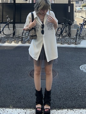 「アイテム（シャツ/ブラウス）」を使った、mami21oさん（レディース・162cm・10代）の夏コーディネート