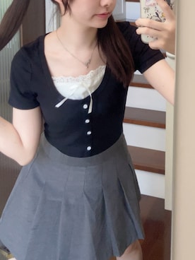 「アイテム（アクセサリー）」を使った、miyu♡⃛さん（レディース・157cm・10代）の夏コーディネート