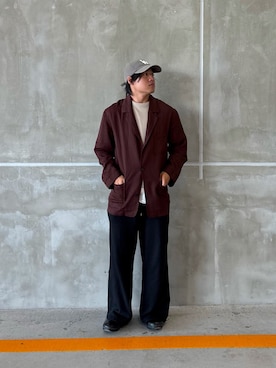 「アイテム（テーラードジャケット）」を使った、RYUICHIROさん（メンズ・168cm・20代）の秋コーディネート