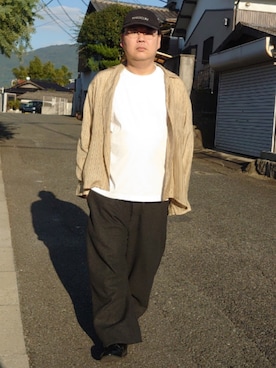 「アイテム（スウェットパンツ）」を使った、doramukanさん（メンズ・168cm）の秋コーディネート