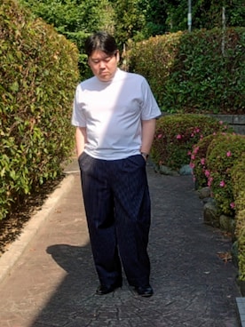 「Steven Alan（スティーブンアラン）の＜Steven Alan＞ ウール トロピカル インツープリーツ ドレス トラウザーズ（スラックス、その他）」を使った、doramukanさん（メンズ・168cm）の夏コーディネート
