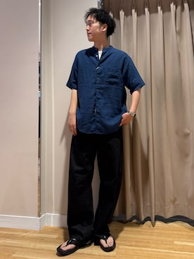 「ITEMS URBANRESEARCH（アイテムズ アーバンリサーチ）のアイテム（デニムパンツ）」を使った、Wataruさん（メンズ・180cm）の夏コーディネート