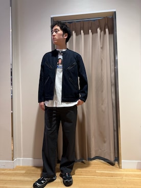 「アイテム（デニムジャケット）」を使った、Wataruさん（メンズ・181cm・20代）の秋コーディネート