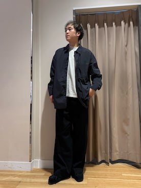 「FORK&SPOON（フォークアンドスプーン）のFORK&SPOON　コットンナイロンシャツジャケット（シャツ/ブラウス、グレー系）」を使った、Wataruさん（メンズ・180cm）の秋コーディネート