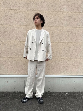 「夏セットアップ」｜W A T A R Uさん（メンズ・181cm）の春コーディネート