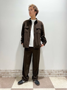 「アイテム（その他アウター、ブラウン系）」を使った、Wataruさん（メンズ・181cm）の秋コーディネート