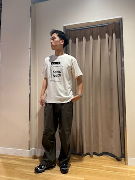 「アイテム（カーゴパンツ）」を使った、Wataruさん（メンズ・181cm）の夏コーディネート