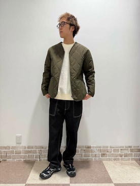 「アイテム（ミリタリージャケット）」を使った、Wataruさん（メンズ・181cm）の秋コーディネート
