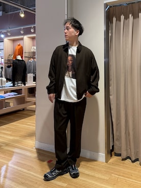 「URBAN RESEARCH DOORS（アーバンリサーチドアーズ）の『UR TECH』 完声ジップブルゾン（ブルゾン、ブラウン系）」を使った、Wataruさん（メンズ・180cm）の秋コーディネート