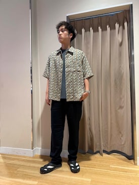 「オープンカラー」｜W A T A R Uさん（メンズ・181cm）の夏コーディネート