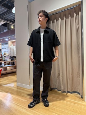 「ITEMS URBANRESEARCH（アイテムズ アーバンリサーチ）のアイテム（Tシャツ/カットソー）」を使った、W A T A R Uさん（メンズ・181cm）の夏コーディネート