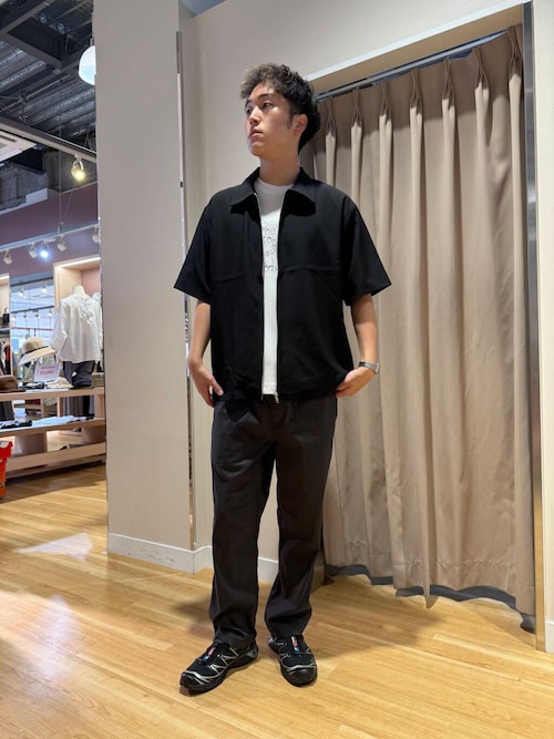 2wayストレッチジップアップ半袖シャツ
