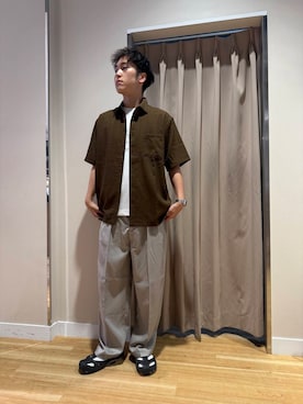 「プリントtシャツ」｜W A T A R Uさん（メンズ・181cm）の夏コーディネート