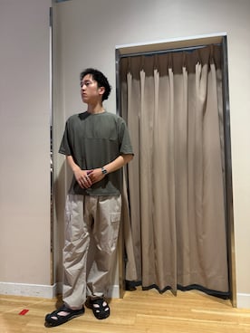 「ITEMS URBANRESEARCH（アイテムズ アーバンリサーチ）のアイテム（Tシャツ/カットソー）」を使った、Wataruさん（メンズ・180cm）の夏コーディネート