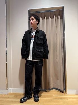 「アイテム（カバーオール）」を使った、Wataruさん（メンズ・181cm）の秋コーディネート
