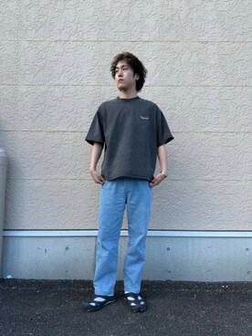 「アイテム（Tシャツ/カットソー、その他）」を使った、Wataruさん（メンズ・181cm）の夏コーディネート