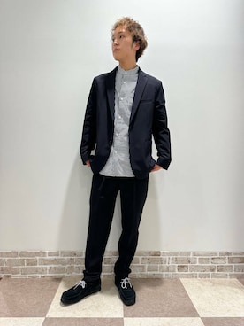 「アイテム（スーツパンツ）」を使った、Wataruさん（メンズ・181cm）の秋コーディネート