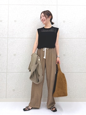 「アイテム（タンクトップ）」を使った、【公式】ファニーカンパニーさん（レディース・157cm）の夏コーディネート