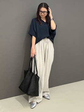 「Aletta vita（アレッタビータ）のアイテム（パンツ、ベージュ系）」を使った、【公式】ファニーカンパニーさん（レディース・158cm）の春コーディネート