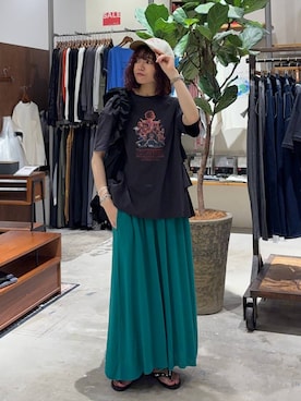 「niko and...（ニコアンド）のアイテム（その他パンツ）」を使った、まおぴさん（レディース・164cm）の夏コーディネート