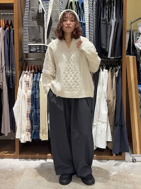 「体型カバー」｜まおぴさん（レディース・164cm）の秋コーディネート