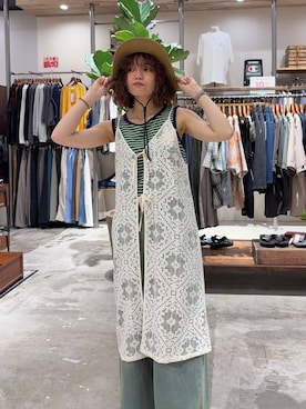 「WIGGLE WIGGLE（ウィグルウィグル）のアイテム」を使った、まおぴさん（レディース・164cm）の夏コーディネート