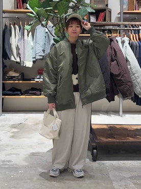 「niko and ...」｜「アイテム（キャップ）」を使った、まおぴさん（レディース・164cm）の冬コーディネート