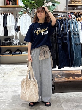 「niko and...（ニコアンド）のアイテム（スウェットパンツ）」を使った、まおぴさん（レディース・164cm）の秋コーディネート