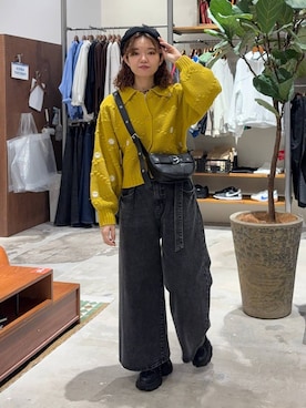 「niko and...（ニコアンド）のボリュームソールスニーカー（スニーカー）」を使った、まおぴさん（レディース・164cm）の秋コーディネート