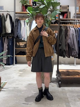 「niko and ...」｜「アイテム（ブルゾン）」を使った、まおぴさん（レディース・164cm）の秋コーディネート