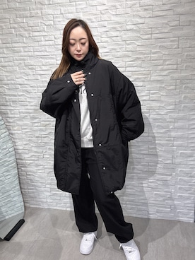 「NOMINE（ノミネ）のアイテム（ジャケット/アウター）」を使った、moeさん（レディース・157cm）の冬コーディネート