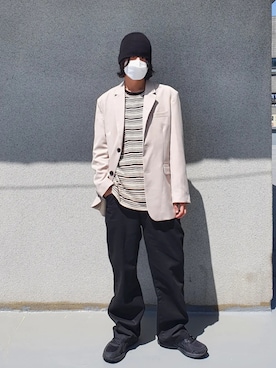 「FEKETE（フェケテ）のアイテム（ジャケット/アウター）」を使った、handscleanboyさん（メンズ・178cm）の春コーディネート