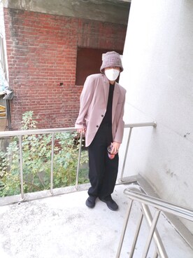 「FEKETE（フェケテ）のアイテム（帽子）」を使った、handscleanboyさん（メンズ・178cm）の秋コーディネート