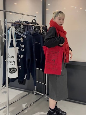 「アイテム（マフラー）」を使った、SEINAさん（レディース・168cm・20代）の秋コーディネート