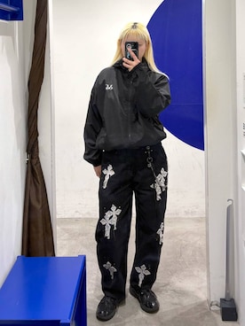 「アイテム（ナイロンジャケット）」を使った、SEINAさん（レディース・168cm）の冬コーディネート