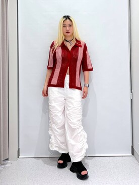 「FOREVER 21（フォーエバー トゥエンティーワン）のアイテム（カーゴパンツ）」を使った、SEINAさん（レディース・168cm）の春コーディネート