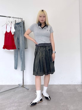 「アイテム（デニムスカート）」を使った、SEINAさん（レディース・168cm・20代）の夏コーディネート