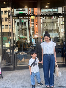 「アイテム（カーゴパンツ）」を使った、azさん（レディース・158cm）の秋コーディネート
