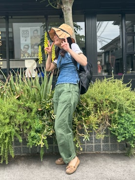 「アイテム（バックパック/リュック）」を使った、azさん（レディース・158cm）の夏コーディネート