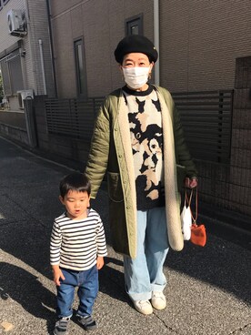 「Alpha Industries（アルファインダストリーズ）のアイテム（ジャケット/アウター）」を使った、azytさん（レディース・158cm）の冬コーディネート