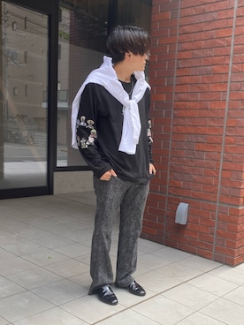 「肩掛け」｜「アイテム（スリッポン）」を使った、Rikuto©️1999さん（メンズ・165cm）の夏コーディネート