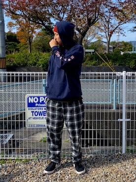 「BRIXTON（ブリクストン）のアイテム（ニットキャップ/ビーニー）」を使った、nononさん（メンズ・177cm）の秋コーディネート