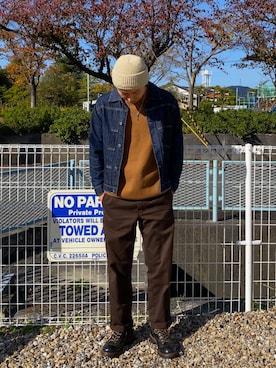 「SEVENDAYS=SUNDAY（セブンデイズサンデイ）のアイテム（デニムジャケット）」を使った、nononさん（メンズ・177cm）の秋コーディネート