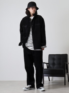 「BIG MIKE（ビッグマイク）のアイテム」を使った、funalive_menさん（メンズ・178cm）の秋コーディネート