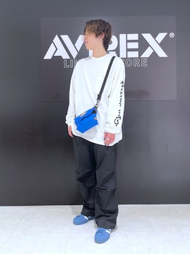 「AVIREX（アヴィレックス）のアイテム（バッグ）」を使った、Kaitoさん（メンズ・173cm）の春コーディネート