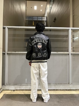 「秋」｜「アイテム（スタジャン）」を使った、Kaitoさん（メンズ・173cm）の秋コーディネート